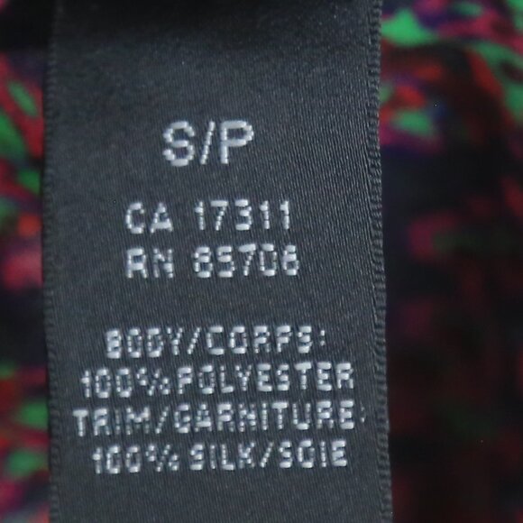 Buffalo David Bitton Geometric Silk Trim Zip-Front Cami Top Size Small - Picture 6 of 7